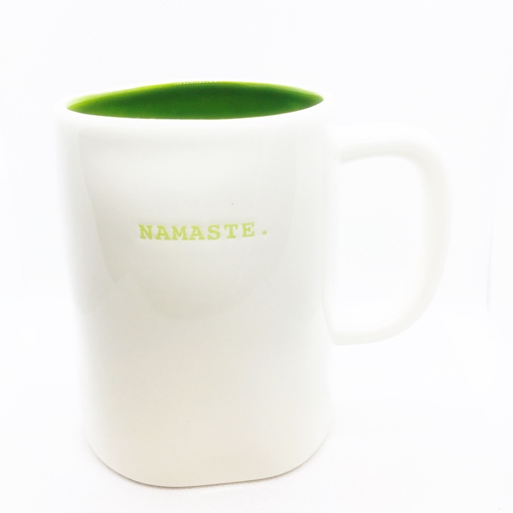 RAE DUNN Artisian Collection Namaste green Mug Cup